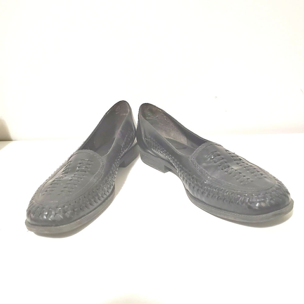 ♣️Black Leather Loafers Sz 9